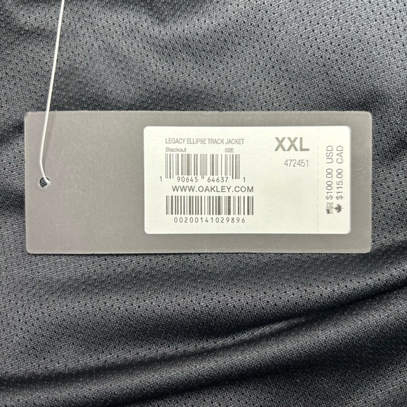 Oakley Jacket Mens XXL Legacy Ellipse Zip Up Performance Outerwear Swooshy NEW - Picture 3 of 6